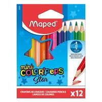 Creioane colorate, 12culori/set mici, Color Peps Star
