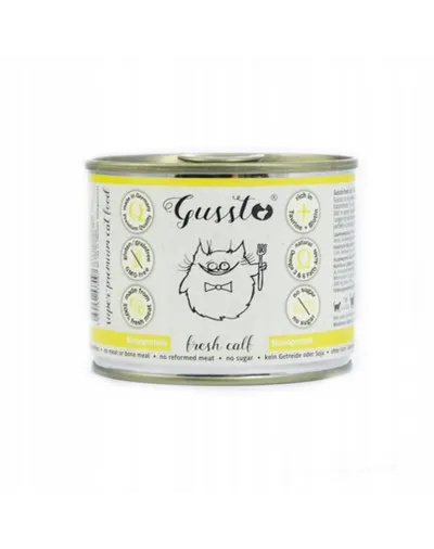 Gussto Cat Fresh Calf Carne Proaspătă de Viţel 200 G