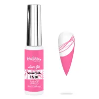 Gel NAILSUP Liner LX18 Neon Pink 8ml pentru Pictură, Nail Art și Linii Fine
