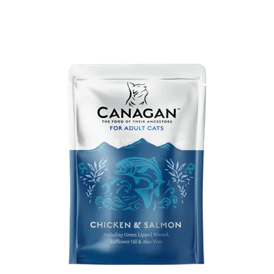 Hrana umeda pentru pisici Canagan Adult cu pui si somon 85 g
