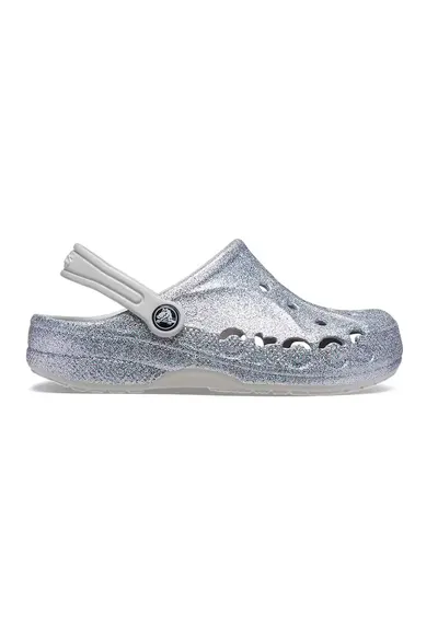 Saboti slingback cu aspect stralucitor - Argintiu