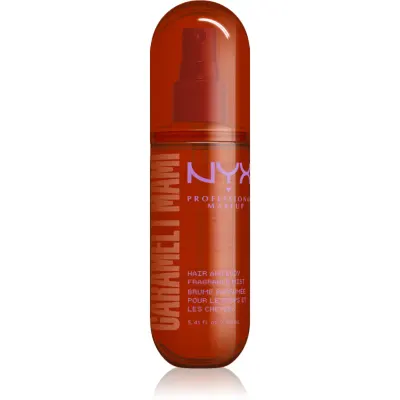 NYX Professional Makeup Fat Oil Body Spray brumă parfumată de par si de corp cu parfum Caramelt Mami 160 ml