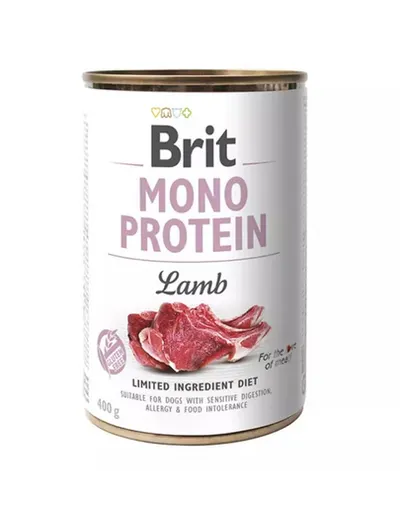 BRIT Mono Protein Lamb 400 g Hrana umeda pentru caini, cu miel