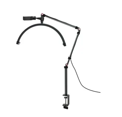Lampa SEMILUNA Led , cu prindere de masa / pat - Alba/Neagra/Roz , MOON LIGHT