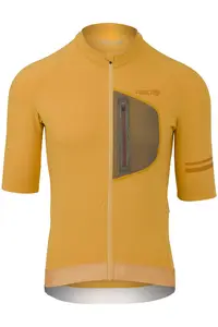 Tricou de ciclism Bărbați Gravel Venture elastic galben