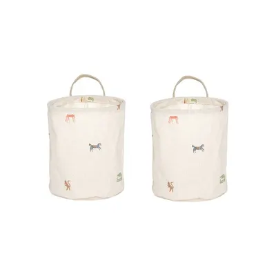Coșuri de jucării pentru copii crem 2 buc. din material textil ø 18x22 cm Moira – OYOY Mini