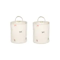 Coșuri de jucării pentru copii crem 2 buc. din material textil ø 18x22 cm Moira – OYOY Mini