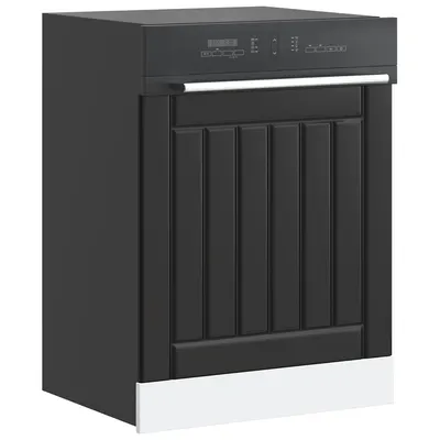 vidaXL Panou pentru mașină de spălat vase Lucca lemn negru prelucrat