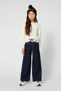 Karl Lagerfeld blugi wide leg pentru copii