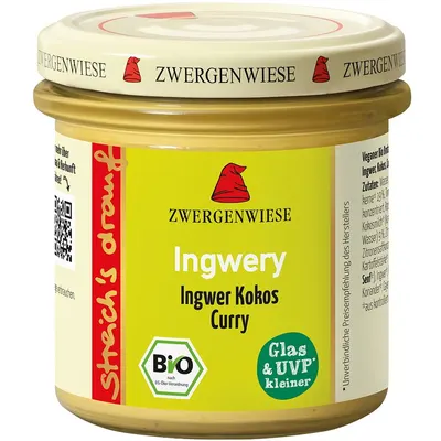Crema Tartinabila cu Ghimbir, Cocos si Curry fara Gluten Ecologica/Bio 135g