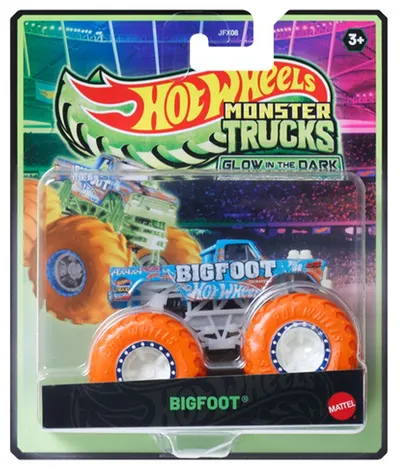 Buggy Hot Wheels Monster Trucks Glow in the Dark - Bigfoot, 1:64