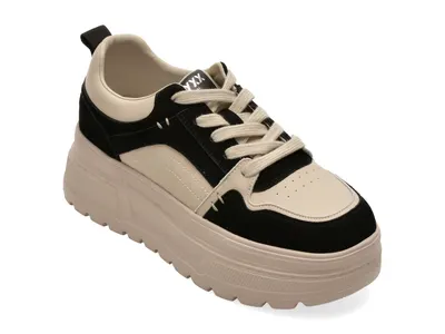 Pantofi sport GRYXX alb-negru, 66183, din piele naturala