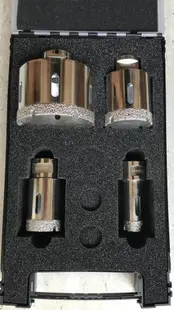 Set carote diamantate pt. gresie portelanata & piatra - diam. 20, 35, 50, 75mm Super Premium - DXDH.80407.S20-75.Set