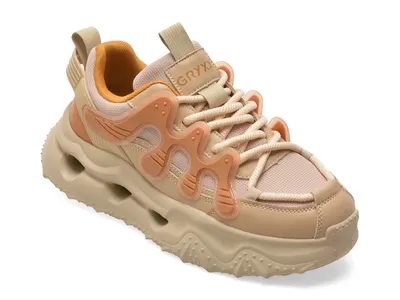 Pantofi sport GRYXX bej, Y2002, din material textil si piele naturala