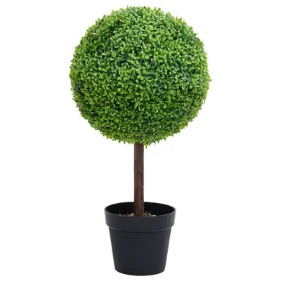 Gossi planta artificiala cimisir cu ghiveci, verde, 50cm, forma minge