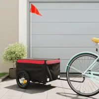 Gossi remorca pentru biciclete, negru si rosu, 30 kg, fier