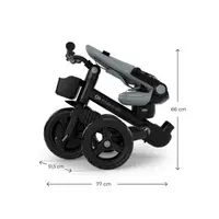 Tricicleta pentru copii Kinderkraft Aveo 2 Plus Grey pliabila, cu scaun reglabil si reversibil, suport picioare, controlul directiei