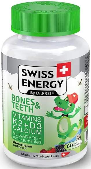 Bones & Teeth, 60 tablete de jeleu, Swiss Energy