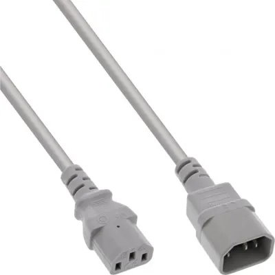 Cablu prelungitor alimentare C13 la C14 1.8m Gri, Inline IL16632G