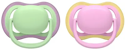 Zalăgălki Philips Avent - Ultra Air, 6-18 luni, cu cutie, 2 bucăți, verde/roz