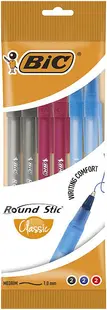 Set de pixuri BIC Round Stic Classic - 1.0 mm, 6 bucăți