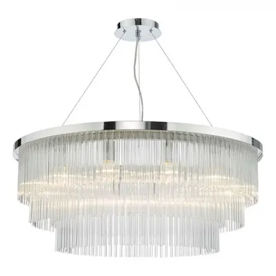 Lampa suspendata Alpheios 12 Light Chandelier Polished Chrome Glass
