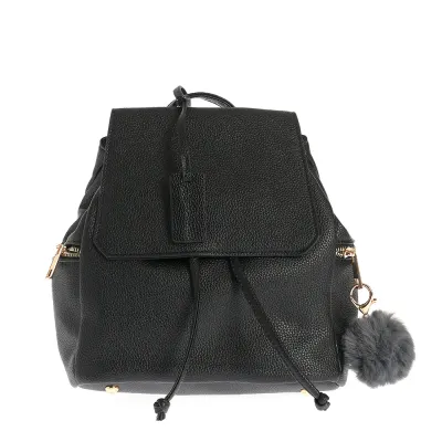 Rucsac negru casual cu buzunare laterale