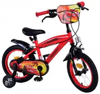 Bicicleta pentru copii EL Disney Cars 14 inch FW, frana de mana pe ambele roti, scaun si ghidon reglabil, roti gonflabile, stopuri reflectorizante