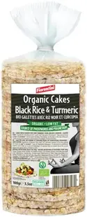 Gustări organice cu orez negru și turmeric, 100 g, Fiorentini