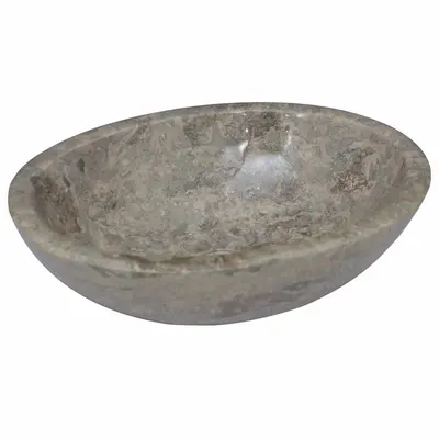 vidaXL Chiuvetă, gri, 53x40x15 cm, marmură