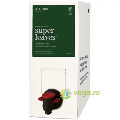 Rezerva Sapun de Maini cu Menta si Portocale Dulci Super Leaves 2L