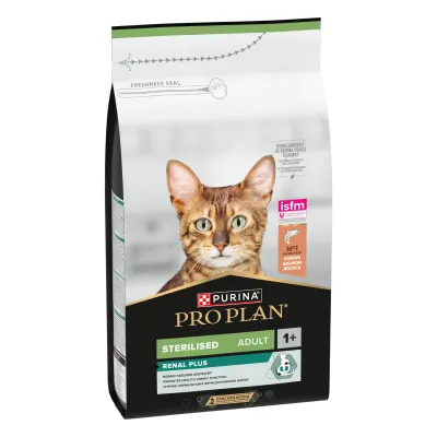 Hrana uscata pentru pisici Pro Plan Sterilised Renal Plus, Somon 1.5kg