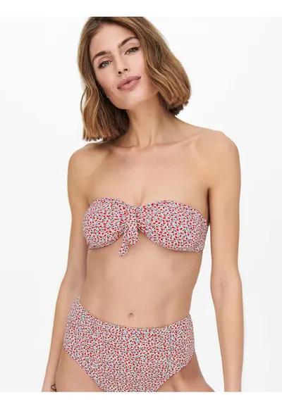 Sutien de baie fara bretele - cu model floral