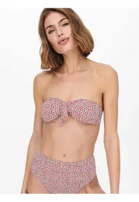 Sutien de baie fara bretele - cu model floral