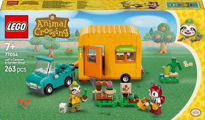 Constructor LEGO Animal Crossing - Rulota și magazinul de grădină lui Leif (77054)