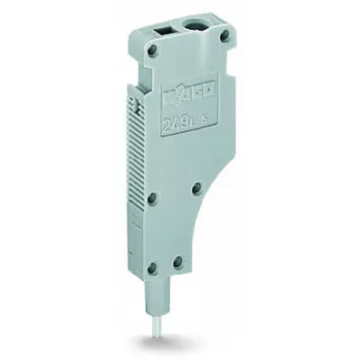 L-type test plug module; modular; with spring-loaded contact pin; Center module; 1,50 mm²; gray
