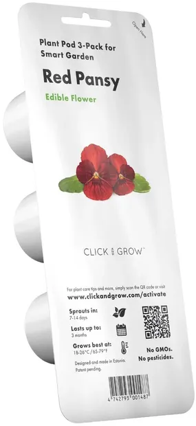 Semințe Click and Grow - Red pansy, 3 rezerve