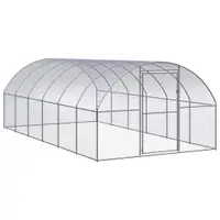 Gossi cotet de gaini pentru exterior, 3x6x2 m, otel zincat