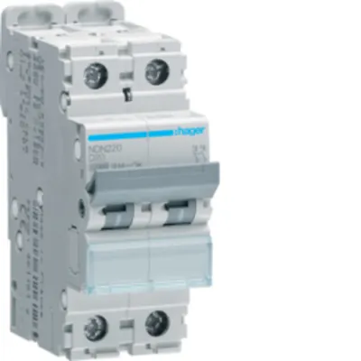 Disjunctor 2P, 20A, 10kA, D, 2M