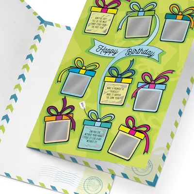 Scratch felicitare Happy Birthday