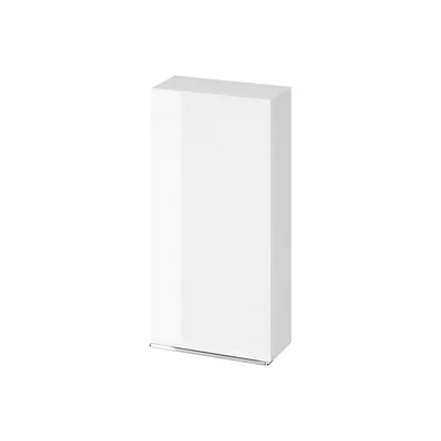Dulap baie suspendat Cersanit Virgo, o usa, 40 cm, alb cu manere cromate