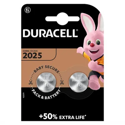 Baterii litiu 3V CR2025 165mAh, 2 Buc. Duracell