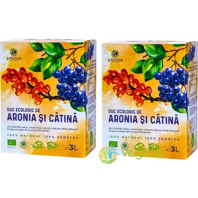 Pachet Suc de Aronia si Catina Ecologic/Bio 3L+3L