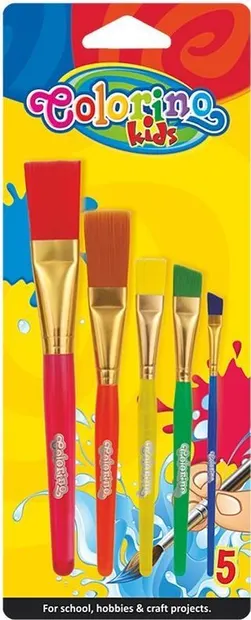 Pensule pentru pictură Colorino Kids – Jumbo, 5 buc.