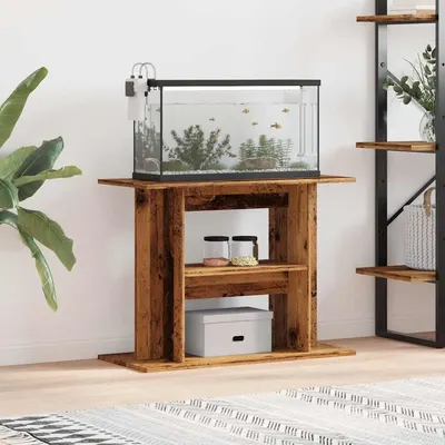 vidaXL Suport pentru acvariu, lemn vechi, 80x35x60 cm, lemn stratificat