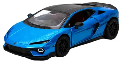 Mașinuță metalică Kinsmart - Lamborghini Temerario, 1:38, albastru