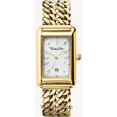 Ceas Thomas&nbsp;Sabo Thomas Sabo WA0429-291-207 Ladies Watch Rectangular Gold-Colored 22mm 3ATM