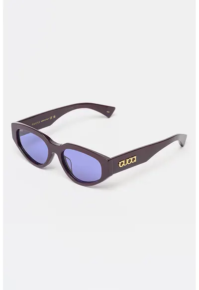 Ochelari de soare cu logo-uri laterale - Auriu/Violet pruna