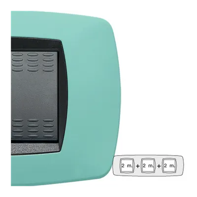 Placa ornament technopolimer, 2+2+2 module, verde deschis