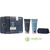 Set Cadou On the Go GC Homme Fine Grooming Gel de Dus 100ml + Sampon pentru Par si Barba 100ml + Prosop Reutilizabil 1buc + Cutie Metalica Reutilizabila cu Inchidere 1buc
